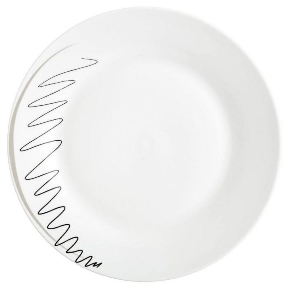 SECRET DE GOURMET Service de Table 18 Pièces  Esquisse  27cm Blanc & Gris