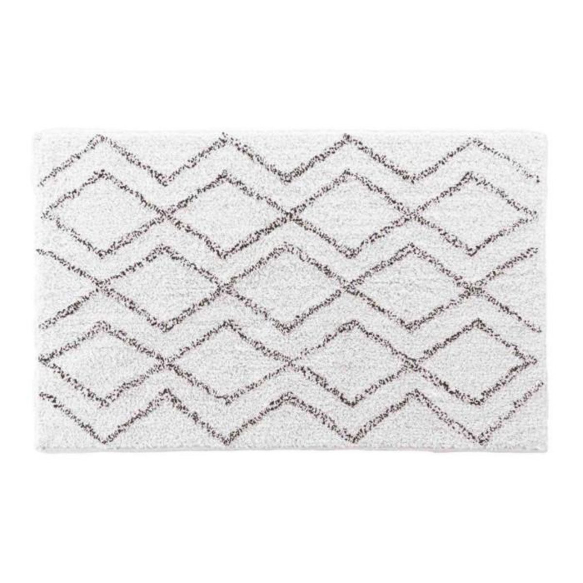 Paris Prix Tapis Déco Imprimé  Emya  50x80cm Blanc & Gris