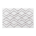 Paris Prix Tapis Déco Imprimé  Emya  50x80cm Blanc & Gris