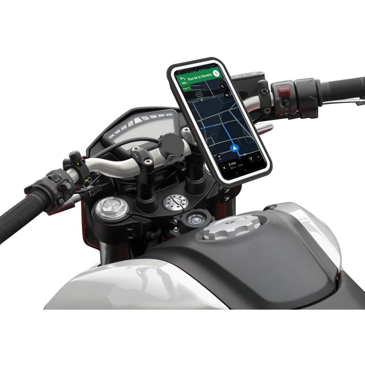 Support téléphone au guidon moto et scooter