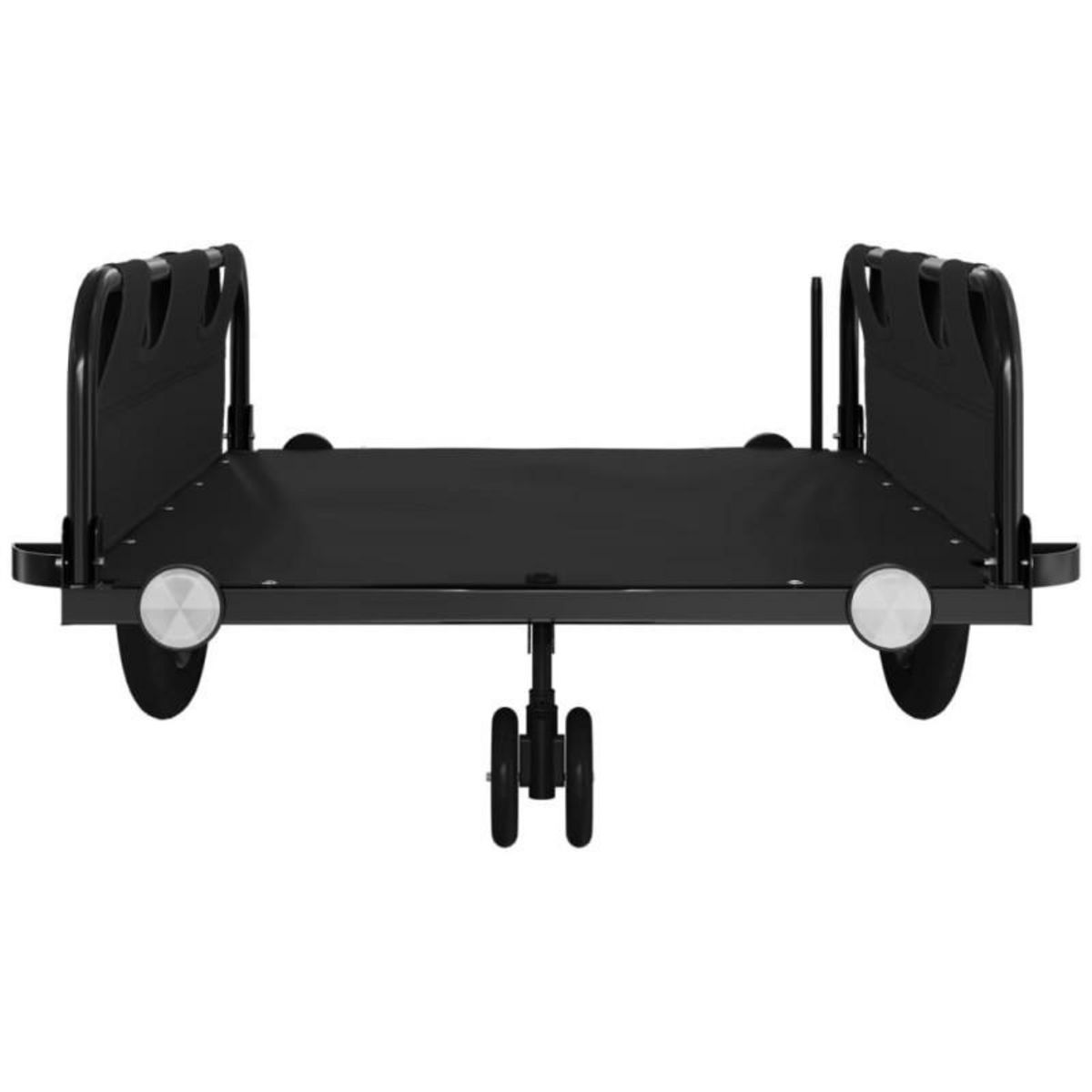 VIDAXL Remorque de vélo noir tissu oxford et fer