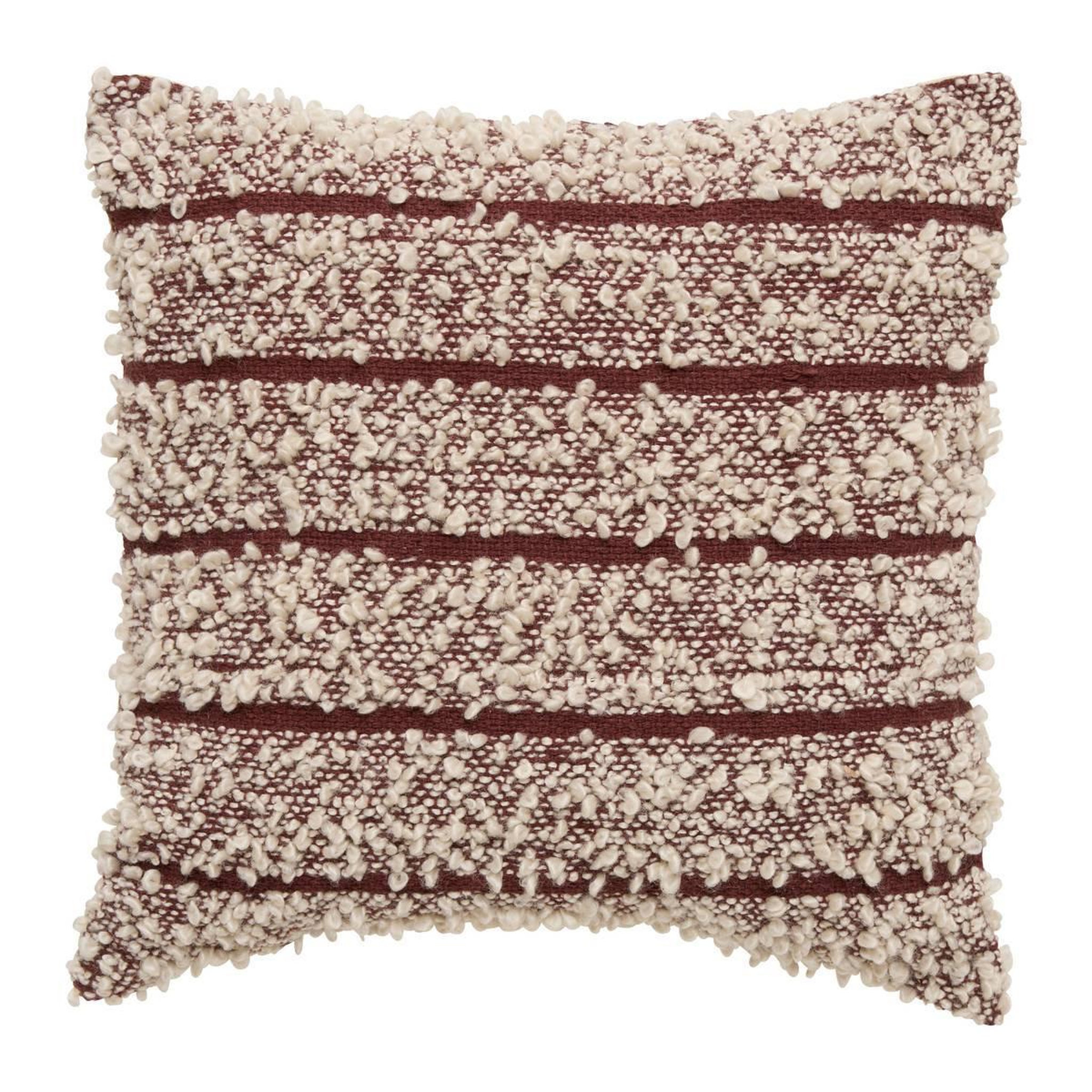 ATMOSPHERA Coussin déco bouclette  beryl  45x45cm marron tonka
