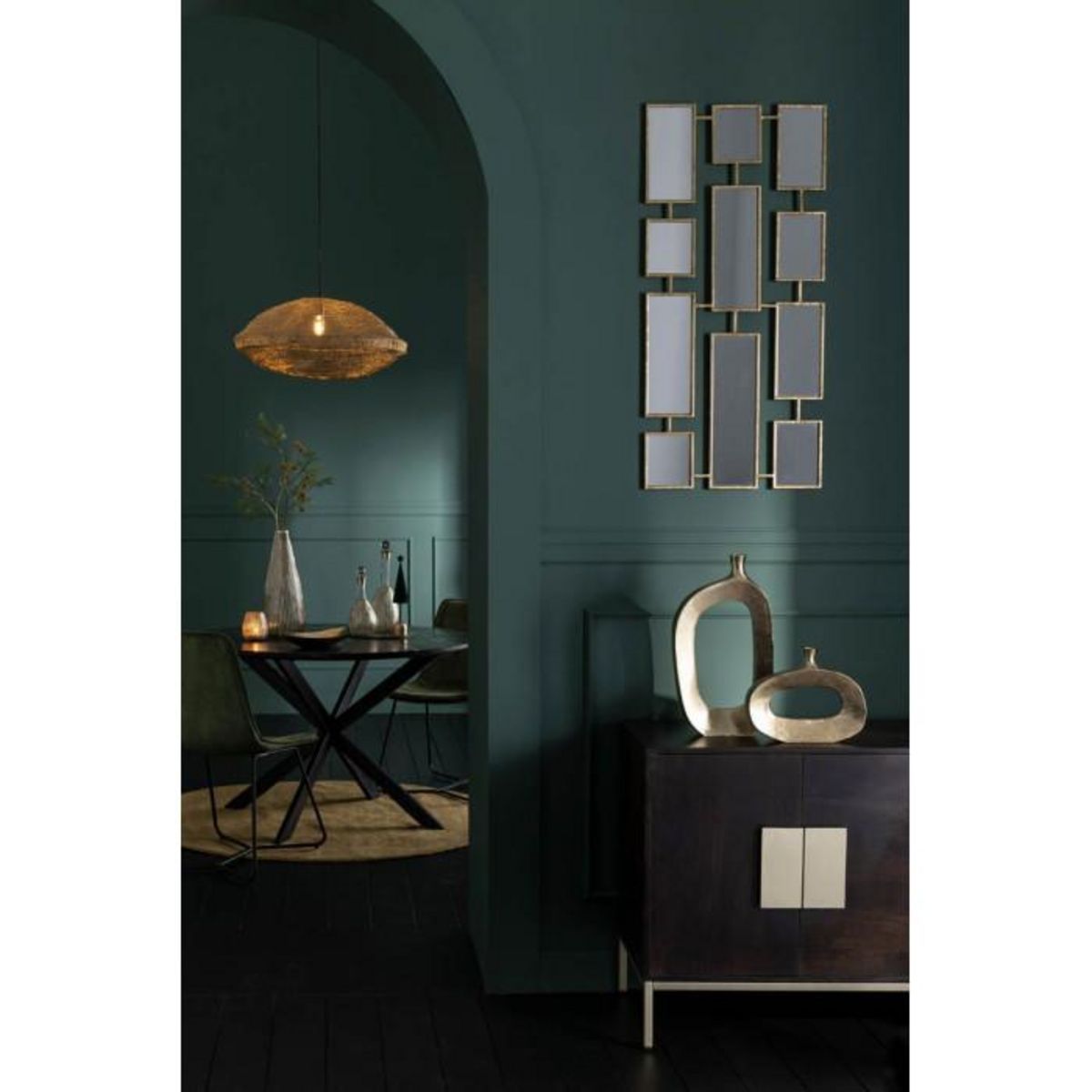 Paris Prix Vase Ovale Design  Nina  46cm Or