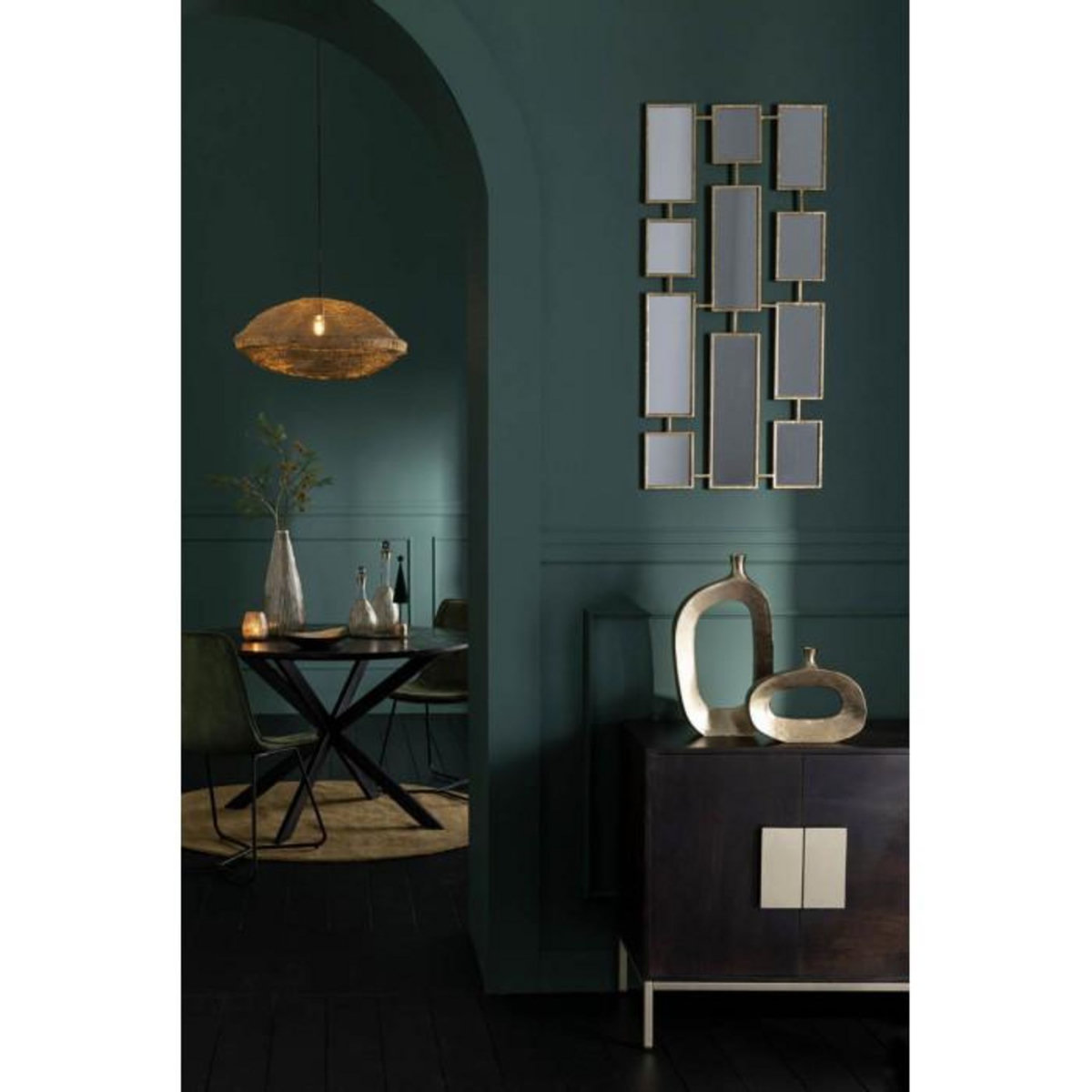 Paris Prix Vase Ovale Design  Nina  46cm Or