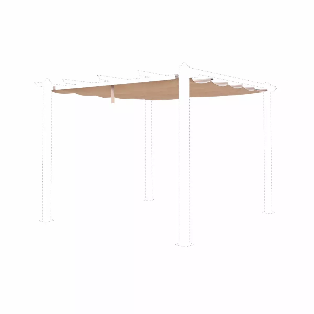 SWEEEK Toile de toit  pour tonnelle 3x3m Condate - toile de rechange pergola, toile de remplacement
