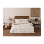 GENERIQUE Parure de lit - 129CTN63975 - 1 housse de couette 220 x 240 cm + 2 taies d'oreiller 60 x 60 cm - Satiné 100% coton - Beige