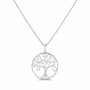 Voir la diapositive 1 : L'ATELIER D'AZUR Pendentif Or Blanc Arbre de Vie - Chaine Argentée Offerte - Femme