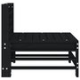 Voir la diapositive 4 : VIDAXL Canape central de jardin noir bois de pin massif