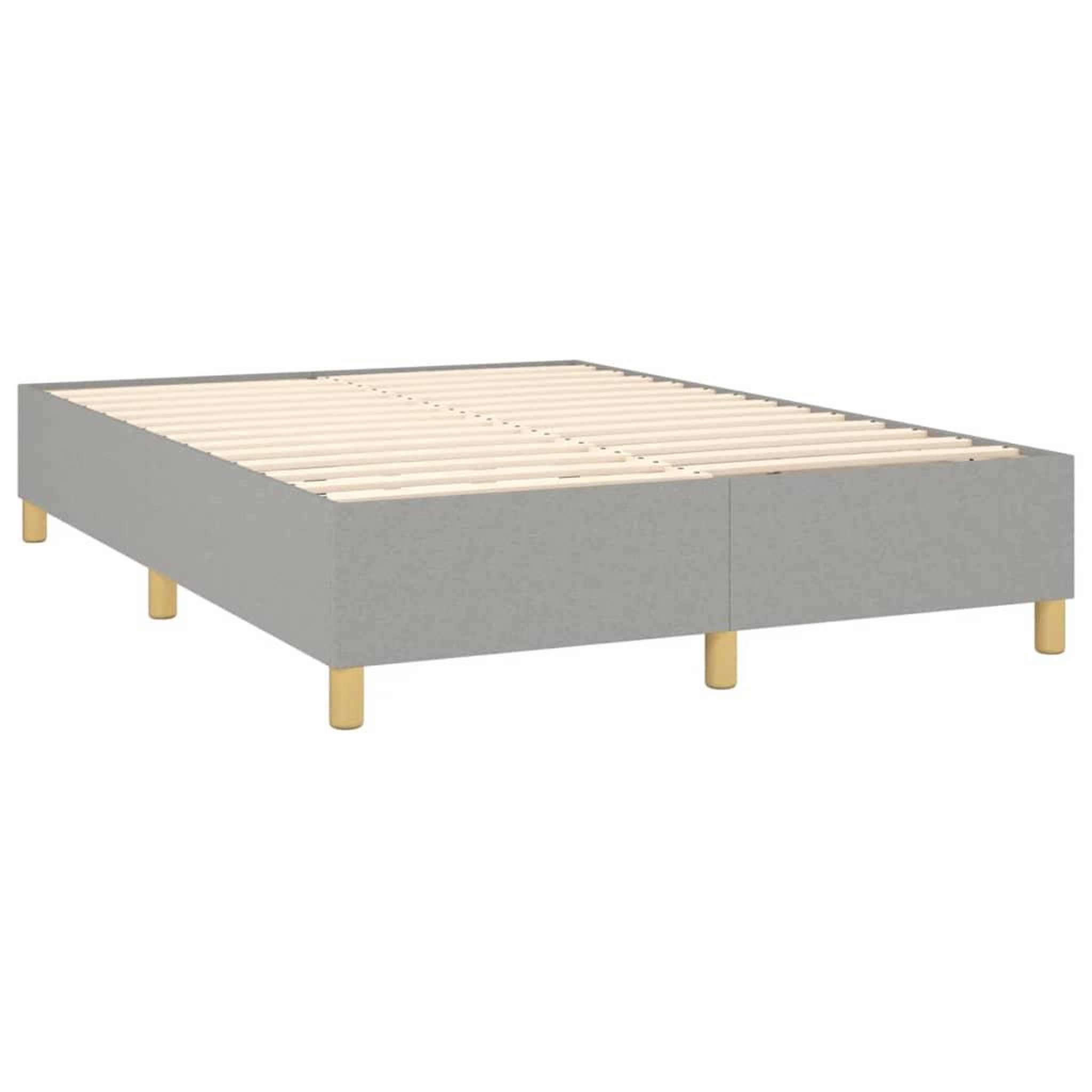 Voir la diapositive 4 : VIDAXL Cadre de lit sans matelas gris clair 140x200 cm tissu