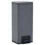 Voir la diapositive 2 : VIDAXL Poubelle a pedale anti-empreinte 30 L Gris Acier inoxydable