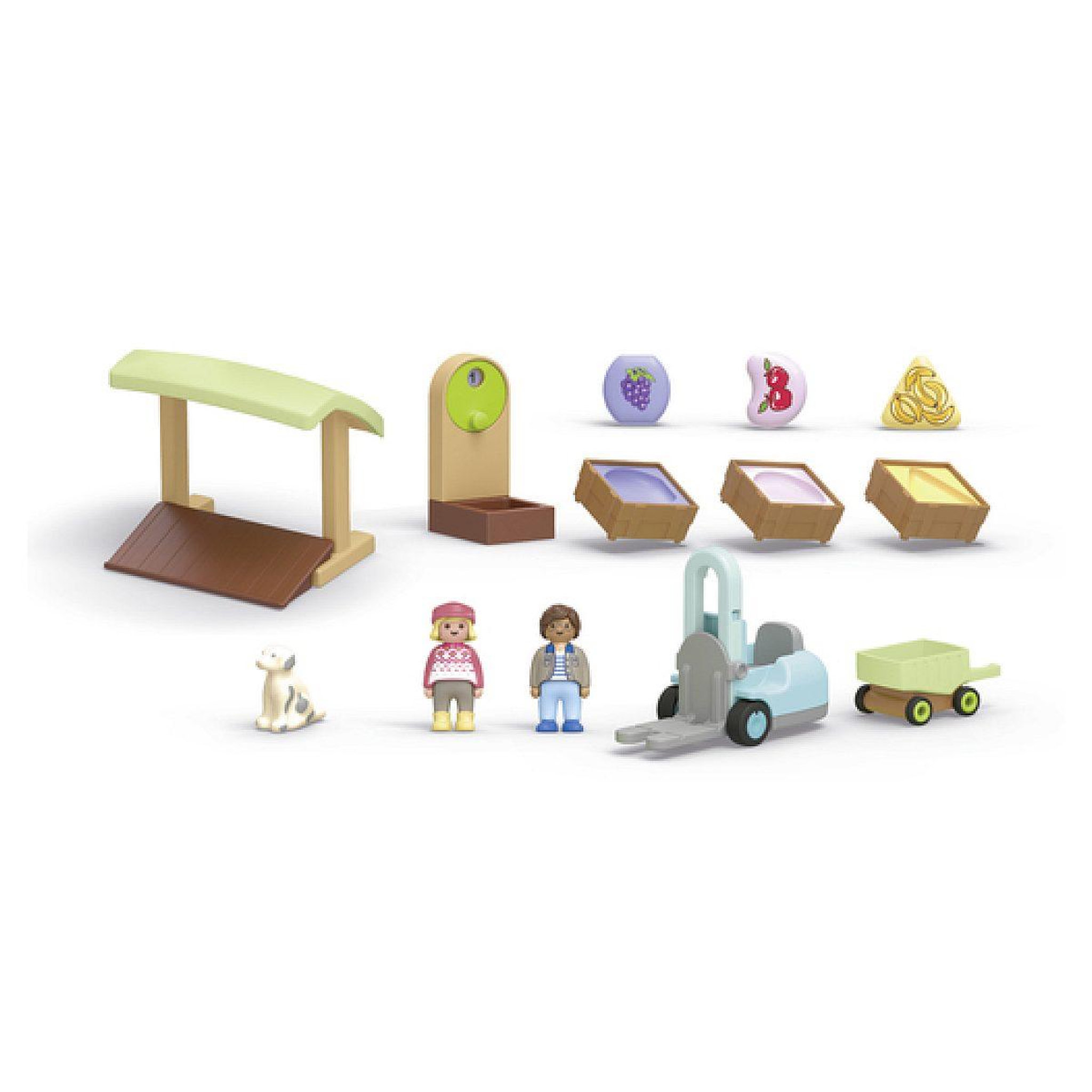 Voir la diapositive 3 : PLAYMOBIL 71691  junior : etal de fruits et légumes bio