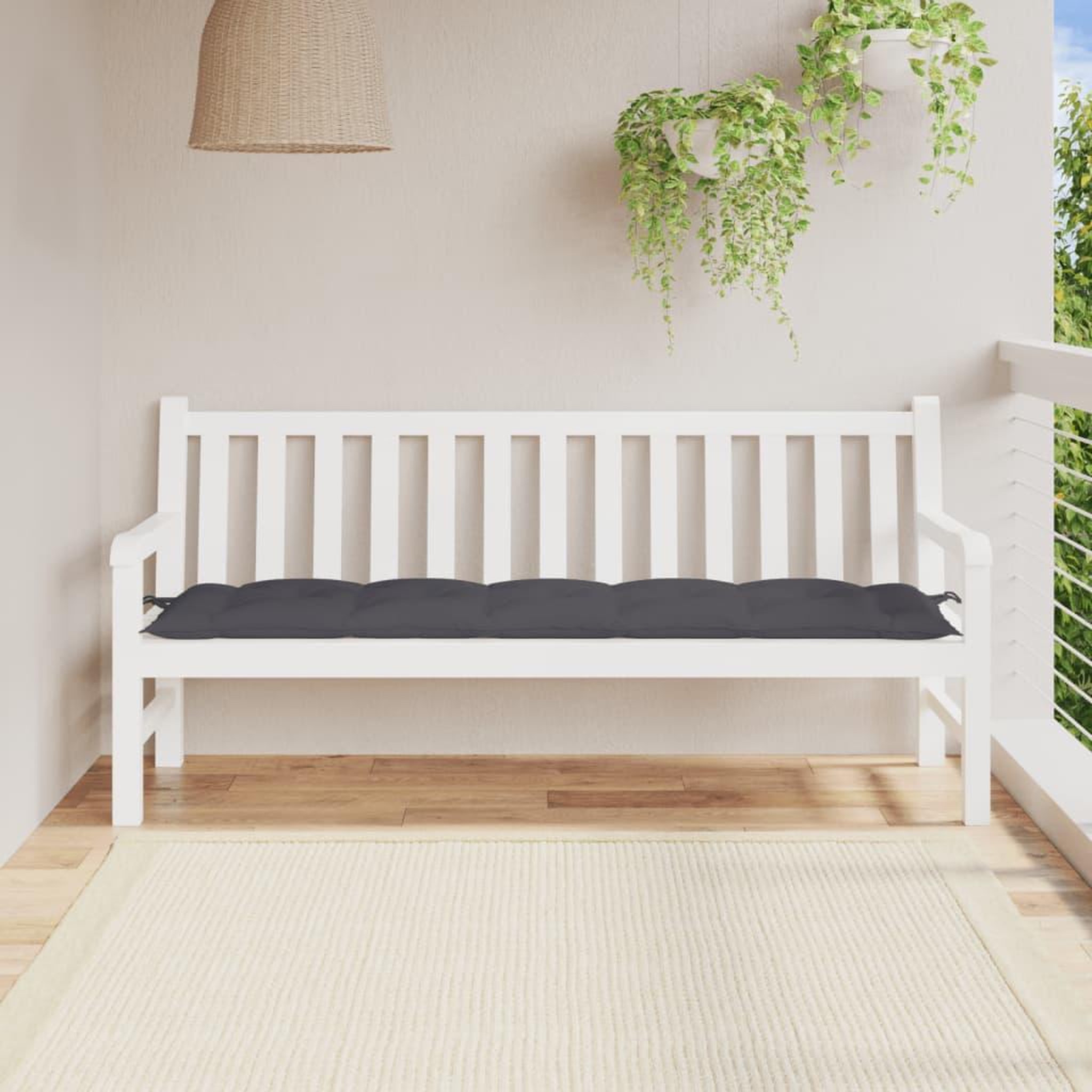 VIDAXL Coussin de banc de jardin anthracite 180x50x7 cm tissu oxford