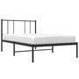 Voir la diapositive 5 : VIDAXL Cadre de lit metal sans matelas avec tete de lit noir 100x190cm
