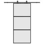 Voir la diapositive 2 : VIDAXL Porte coulissante avec kit de quincaillerie noir 90x205 cm