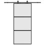Voir la diapositive 2 : VIDAXL Porte coulissante avec kit de quincaillerie noir 90x205 cm