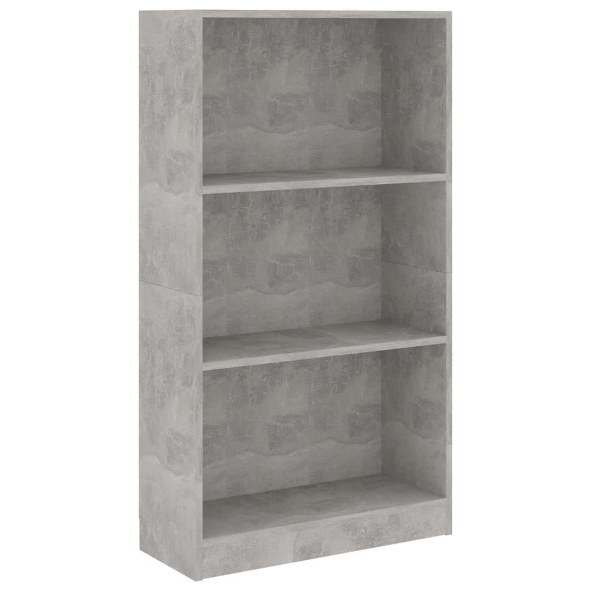 VIDAXL Bibliotheque 3 niveaux Gris beton 60x24x109cm Bois d'ingenierie