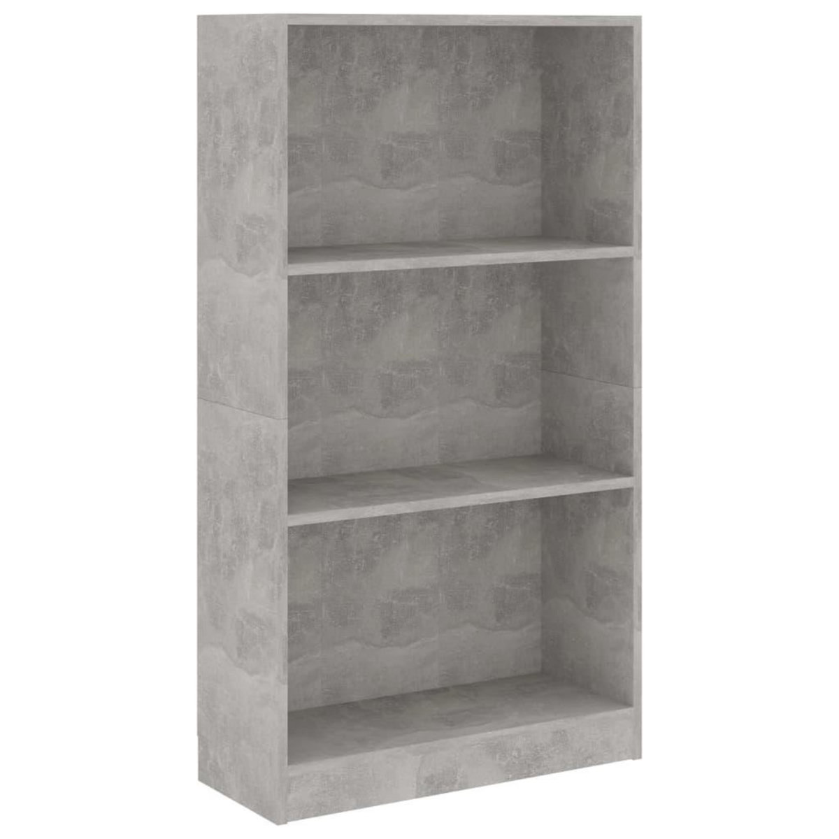 VIDAXL Bibliotheque 3 niveaux Gris beton 60x24x109cm Bois d'ingenierie