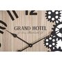 Voir la diapositive 2 : Paris Prix Horloge Murale Engrenage  Grand Hotel  60cm Naturel & Noir