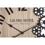 Voir la diapositive 2 : Paris Prix Horloge Murale Engrenage  Grand Hotel  60cm Naturel & Noir