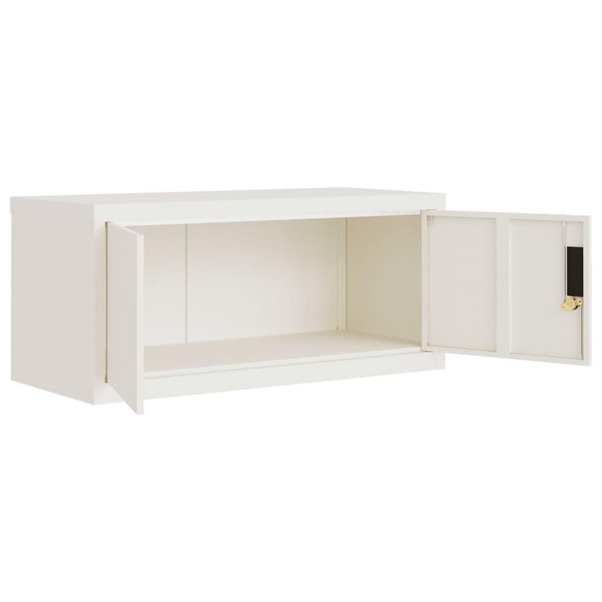 VIDAXL Classeur blanc 90x40x130 cm acier