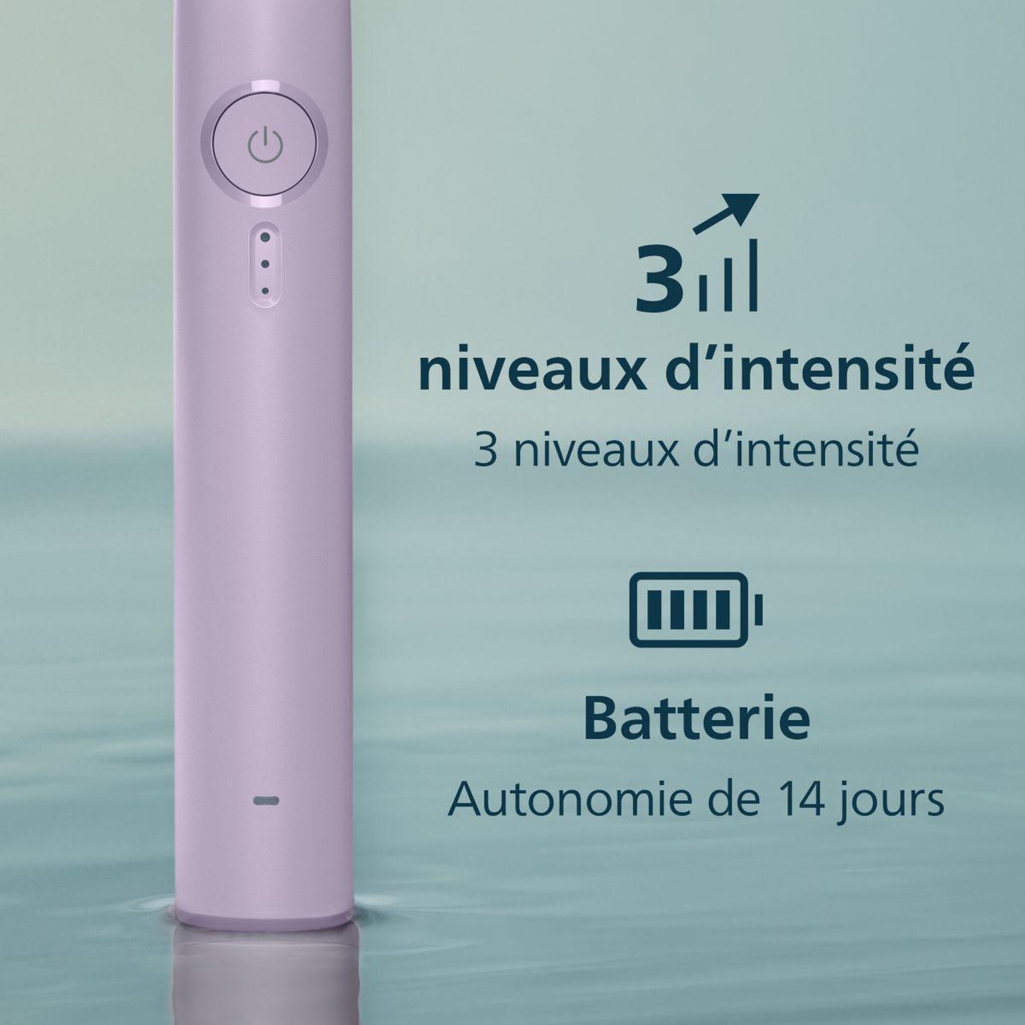 Voir la diapositive 4 : Philips Brosse à dents électrique HX4033/27 Serie 3100 Lilas