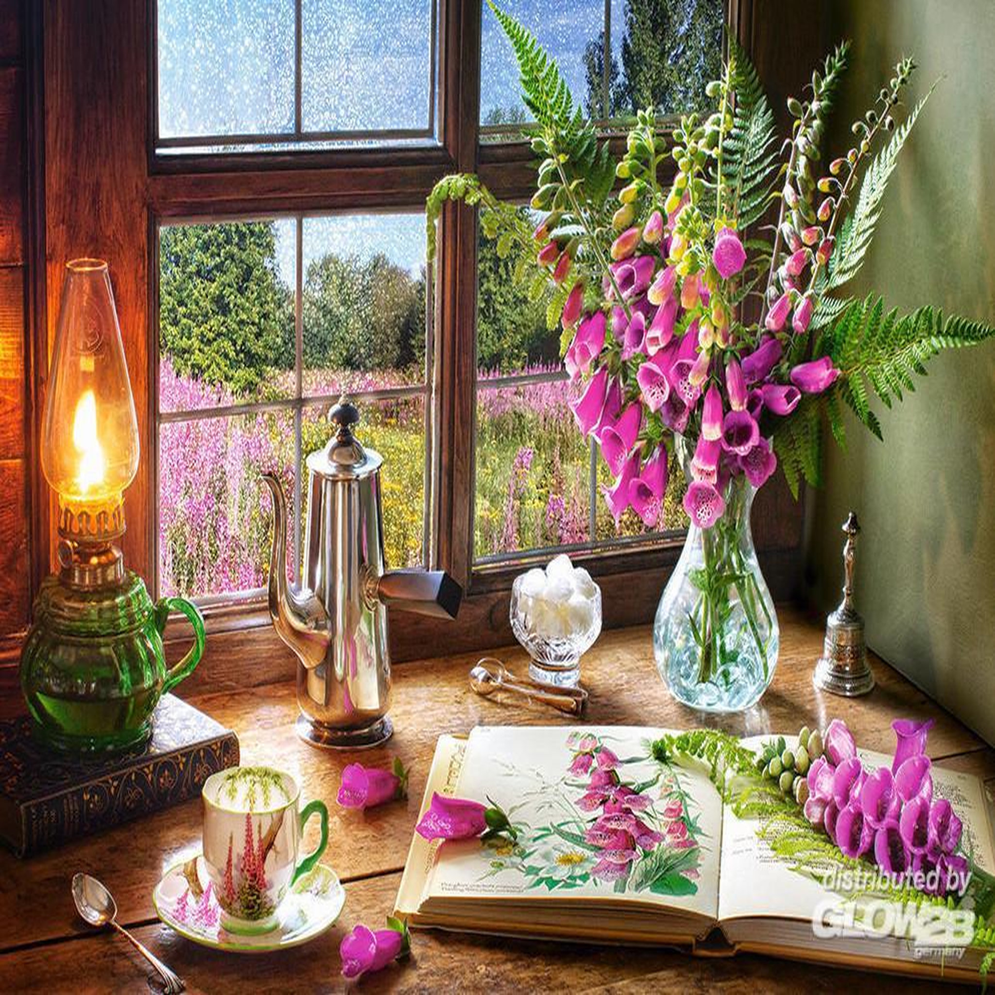 Voir la diapositive 4 : Castorland Puzzle 1000 pièces : nature morte avec violette snapdragon