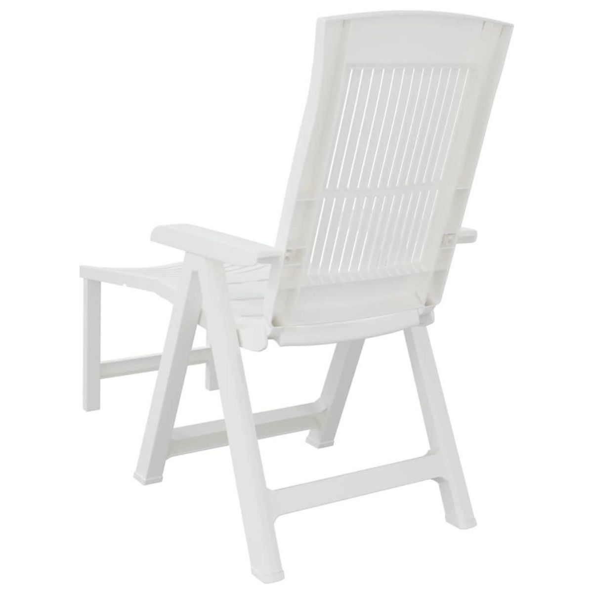 VIDAXL Chaise longue blanc plastique
