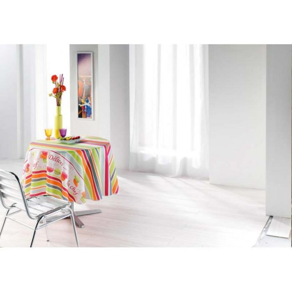 Paris Prix Nappe Sucrerie Ronde 180cm Multicolore