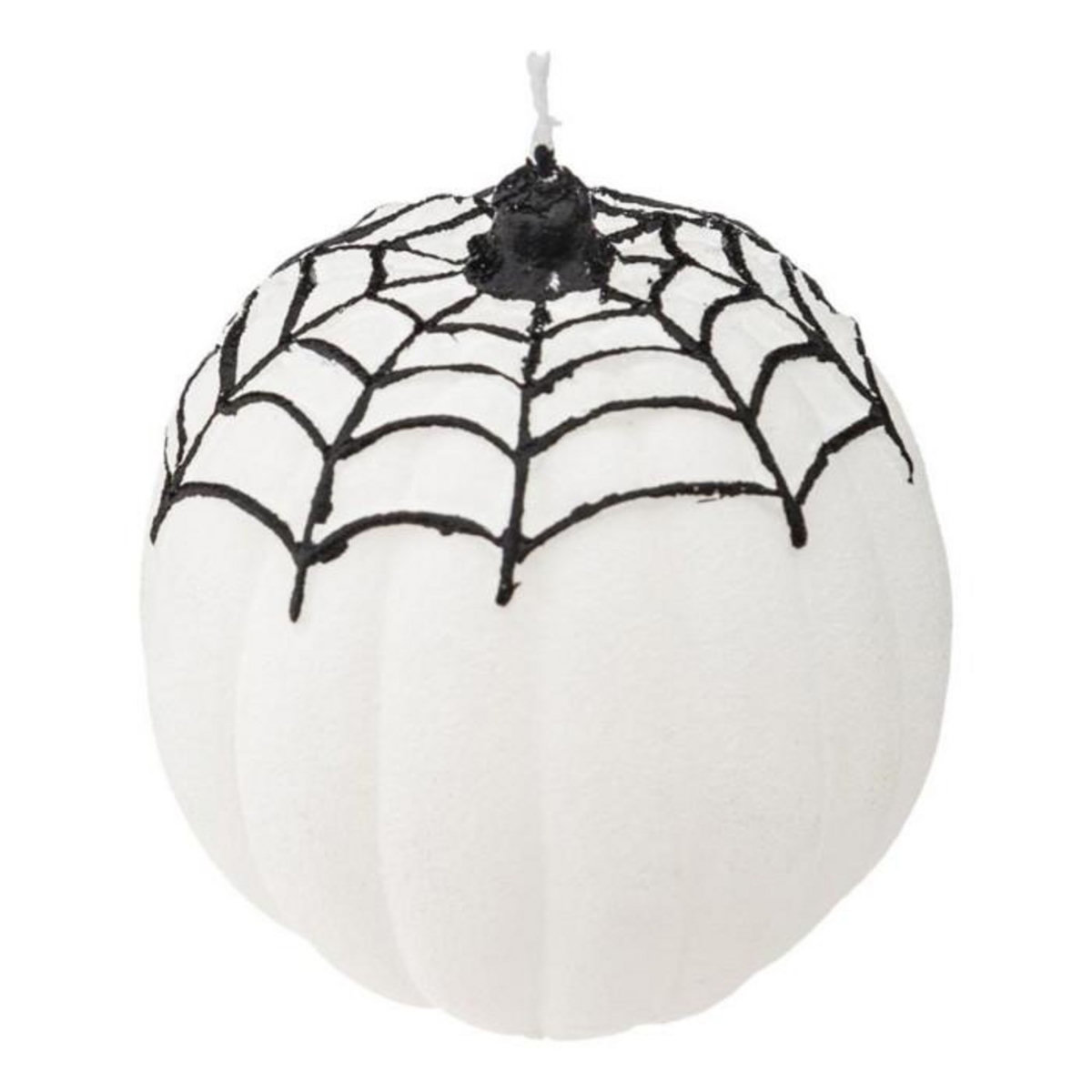 COMPTOIR DE LA BOUGIE Bougie Déco  Toile d'Araignée  6cm Blanc & Noir