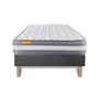 Voir la diapositive 6 : SEPTNUITS Matelas + sommier gris Memo Plus Mémoire de forme 3 zones