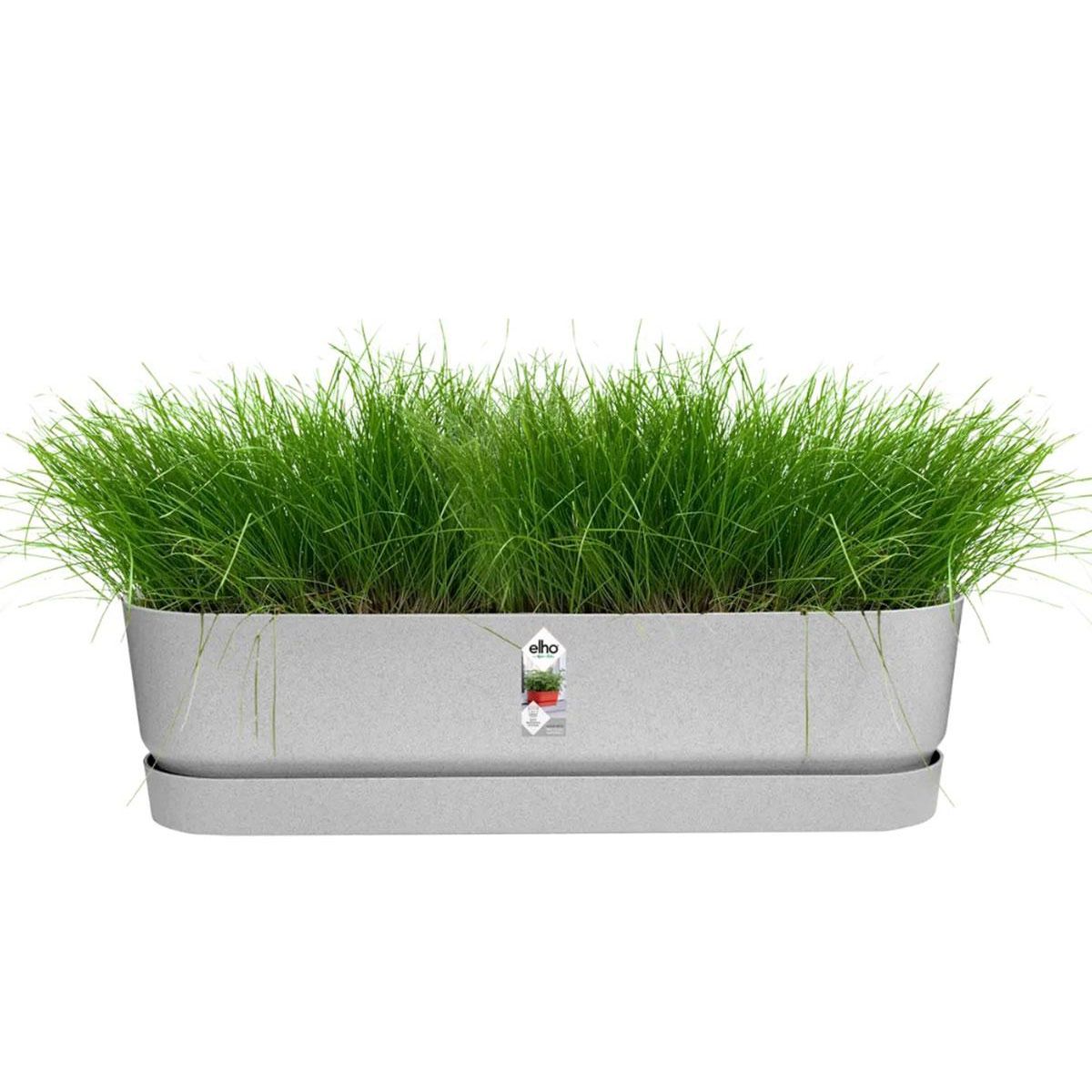 ELHO Balconnière Greenville Long 69 x 19,9 x 18,4 cm - Gris béton - Elho