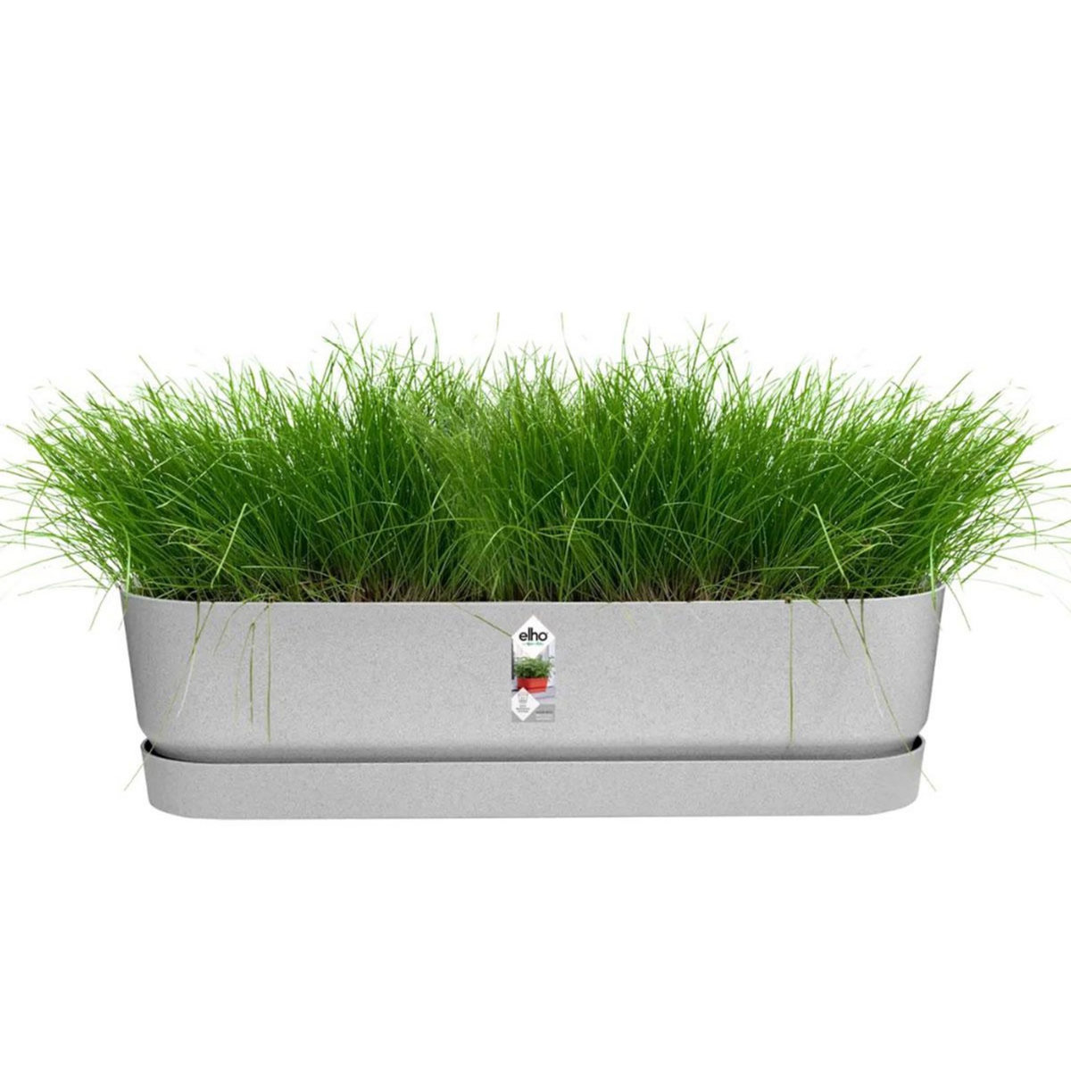 ELHO Balconnière Greenville Long 69 x 19,9 x 18,4 cm - Gris béton - Elho