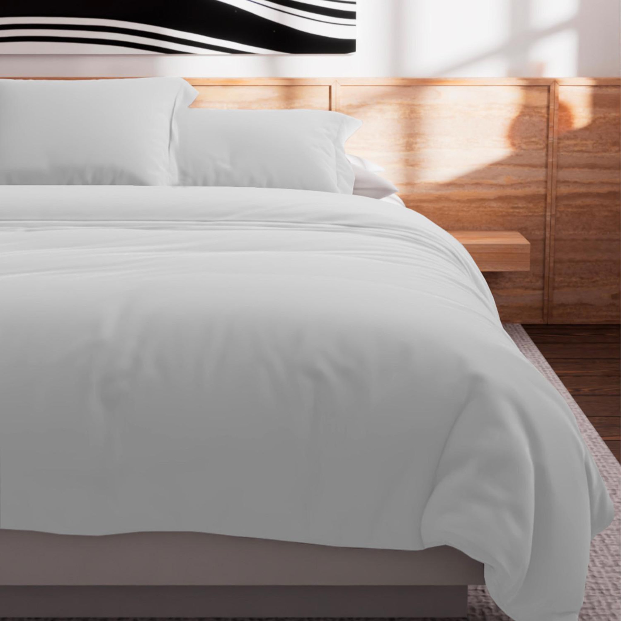 Voir la diapositive 1 : SOLEIL D'OCRE Housse de couette en coton 57 fils uni, par soleil d'ocre