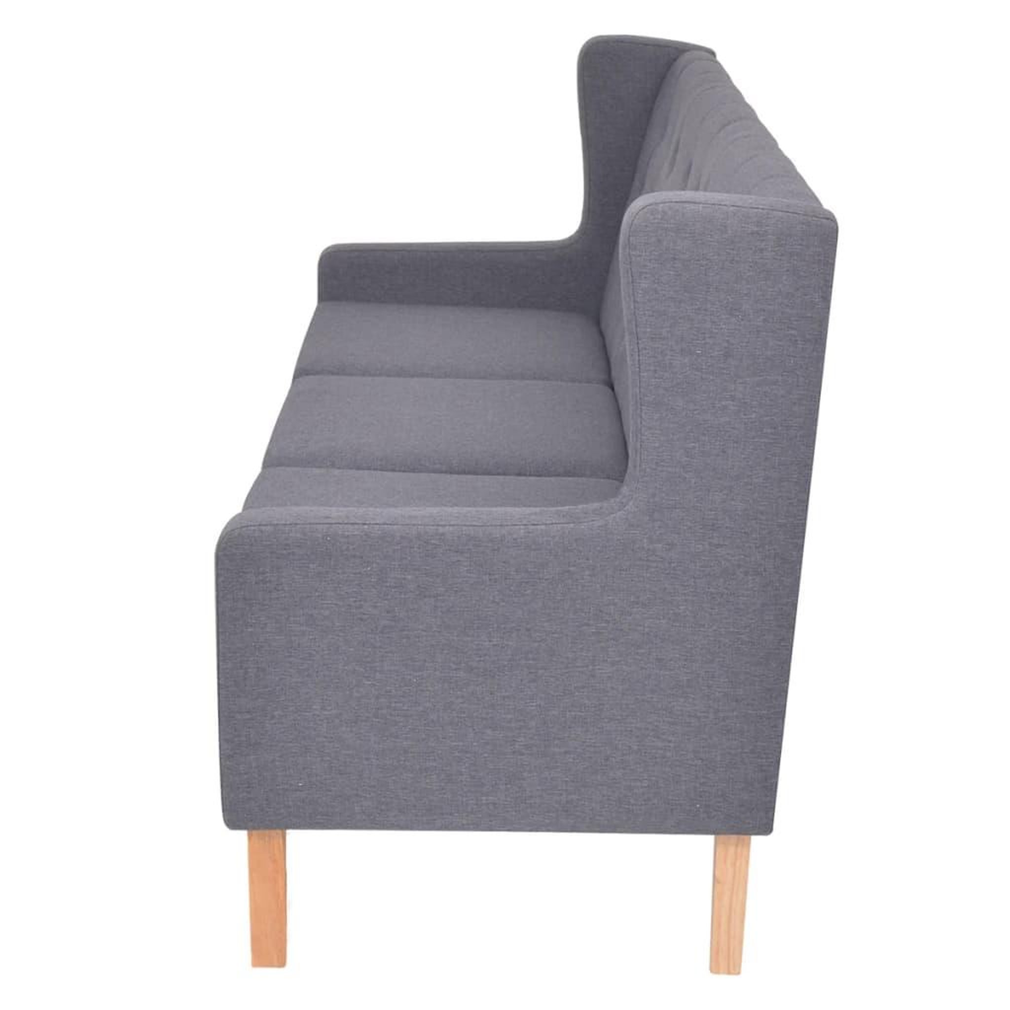 Voir la diapositive 4 : VIDAXL Ensemble de canapes 3 pcs tissu gris