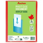 AUCHAN Protège document A4 souple 200 vues Polypro coloris aléatoire