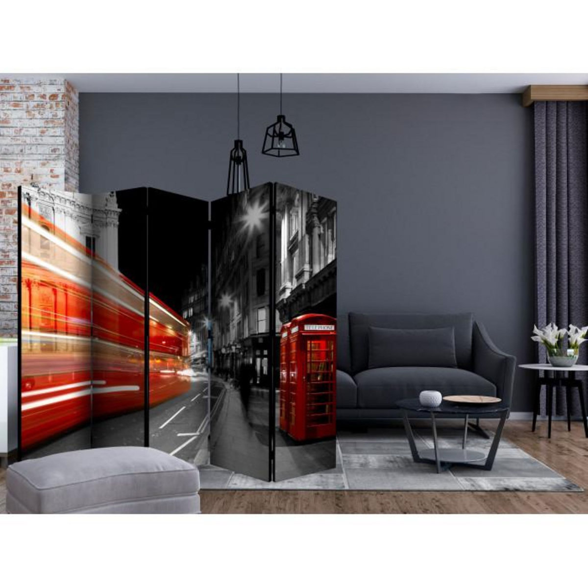 Paris Prix Paravent 5 Volets  Night Fever  172x225cm
