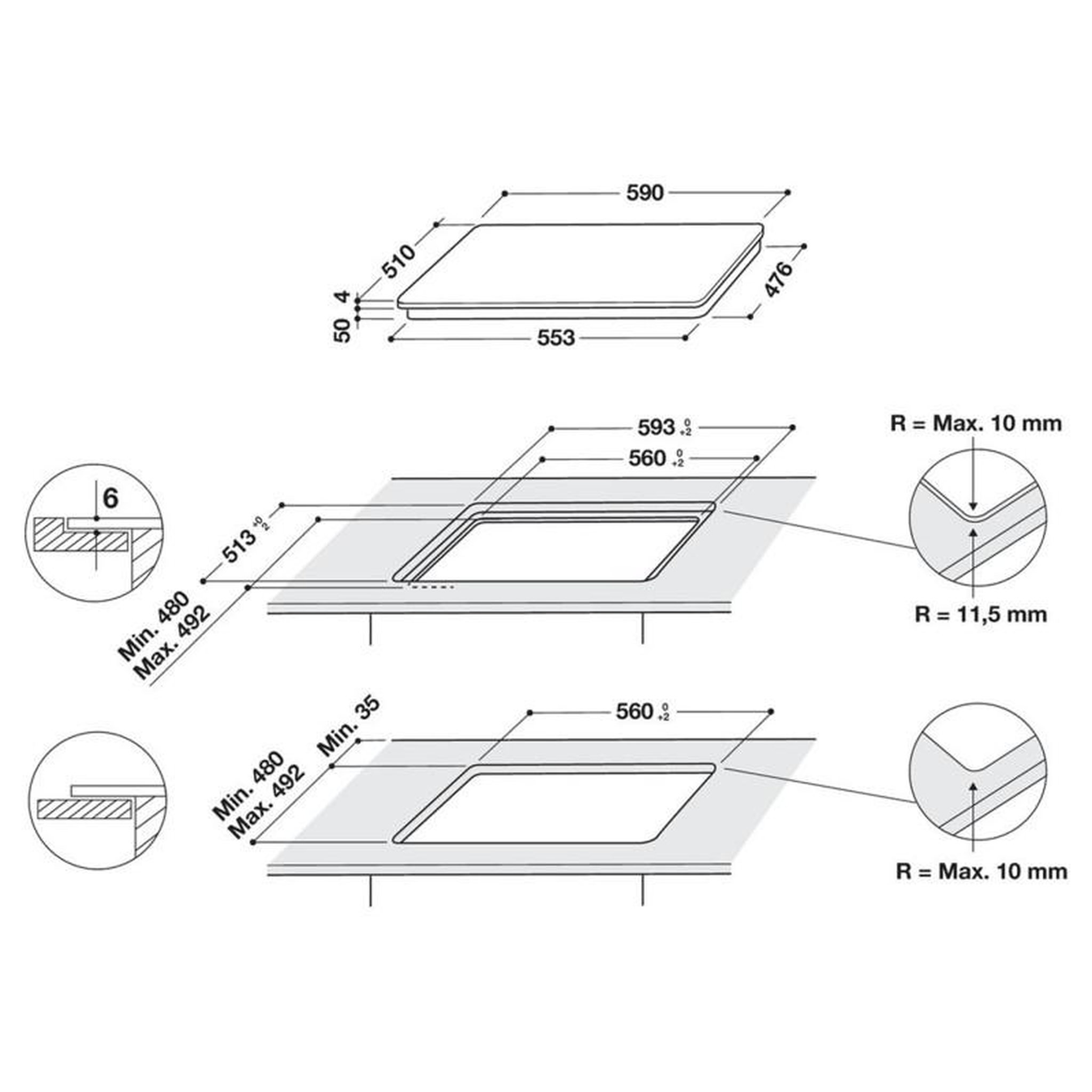 Voir la diapositive 6 : Whirlpool Plaque induction Whirlpool WSS8460NE