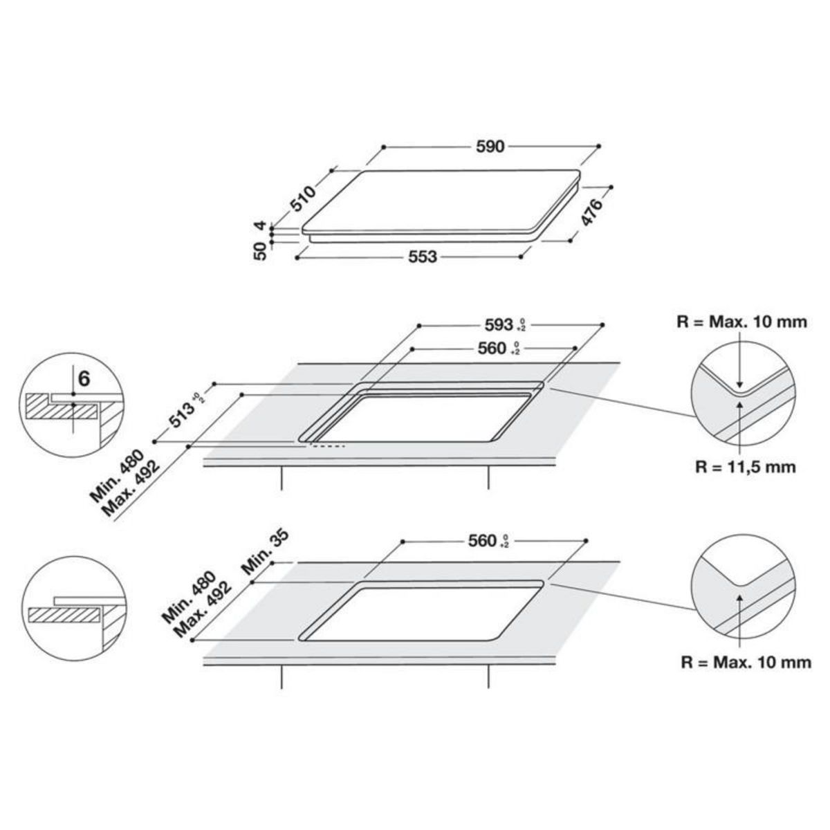 Whirlpool Plaque induction Whirlpool WSS8460NE