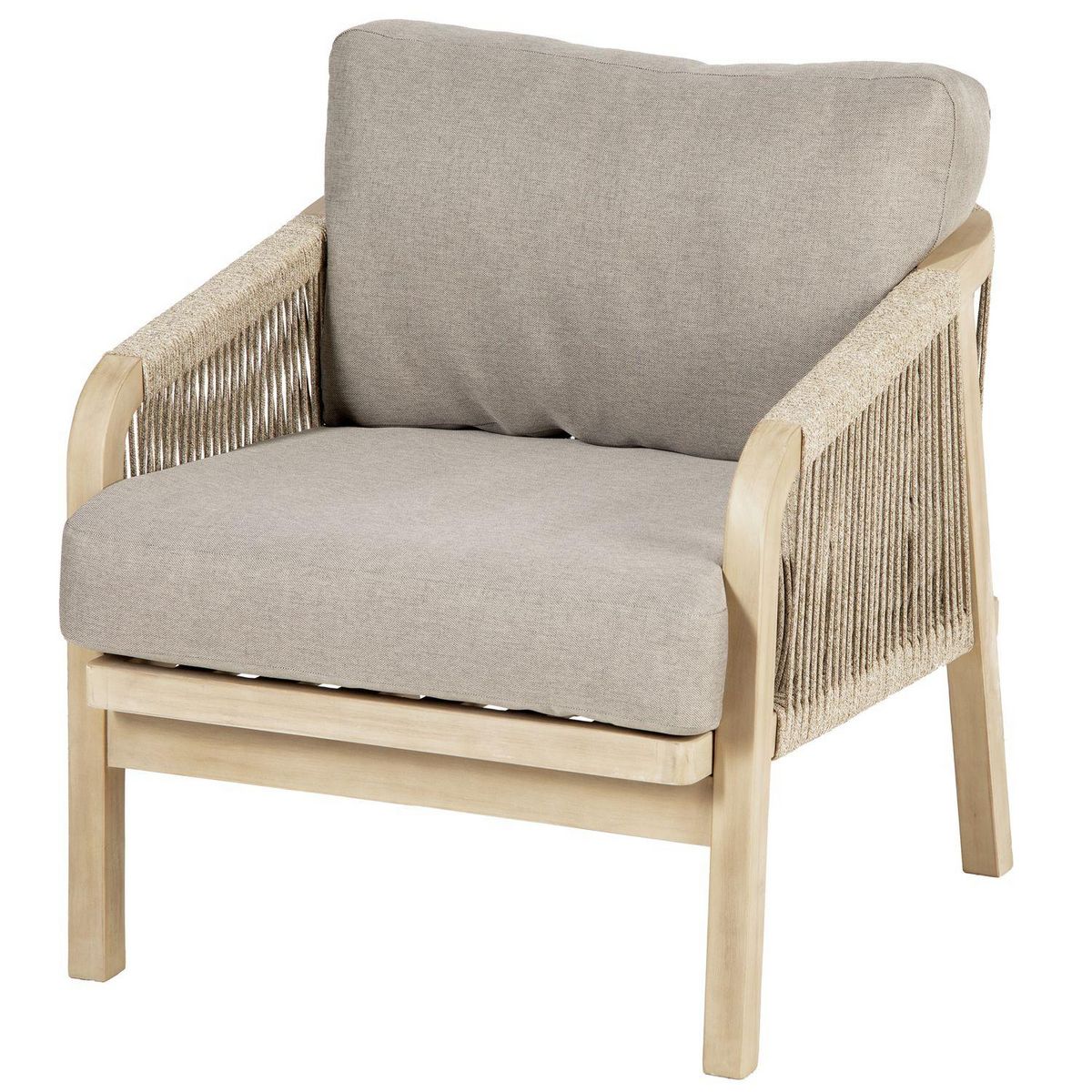 HESPERIDE Fauteuil de salon de jardin en acacia Papouasie - Taupe