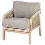 Voir la diapositive 1 : HESPERIDE Fauteuil de salon de jardin en acacia Papouasie - Taupe