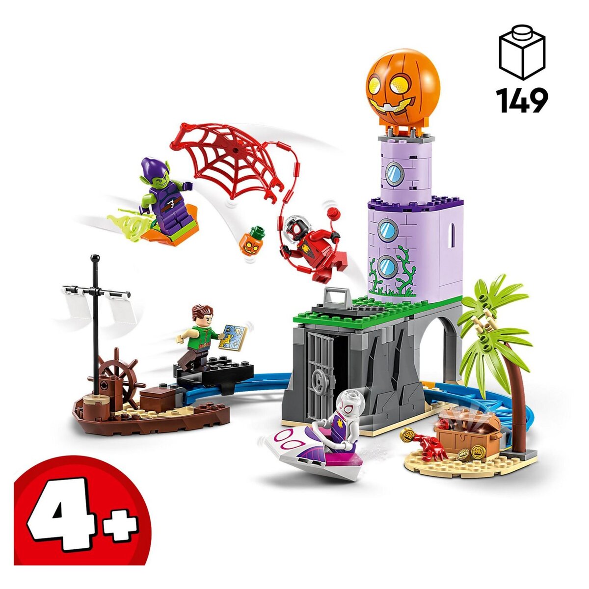LEGO Marvel 10790 - L&rsquo;équipe Spidey au phare du Bouffon Vert