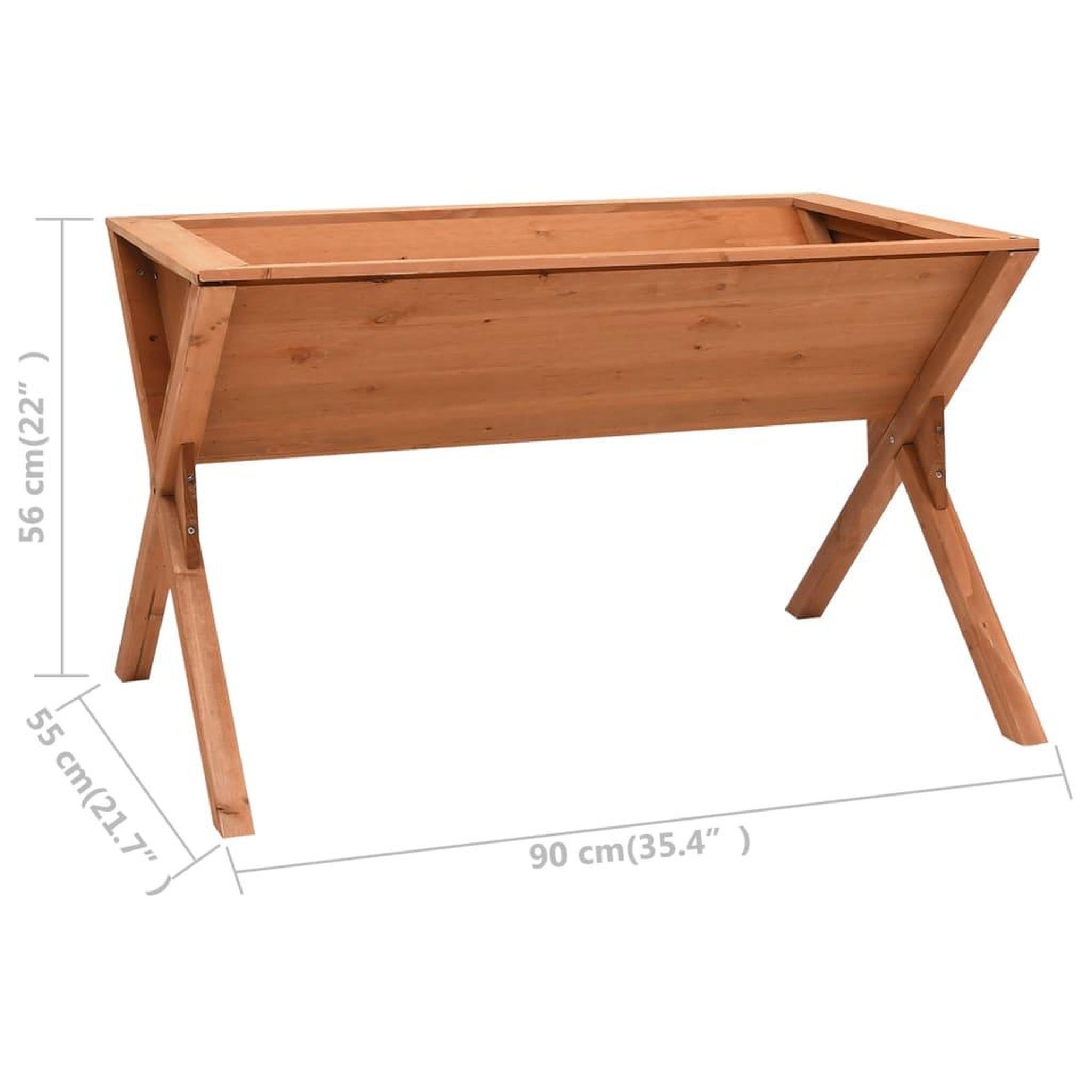 Voir la diapositive 6 : VIDAXL Jardiniere 90x55x56 cm bois de sapin