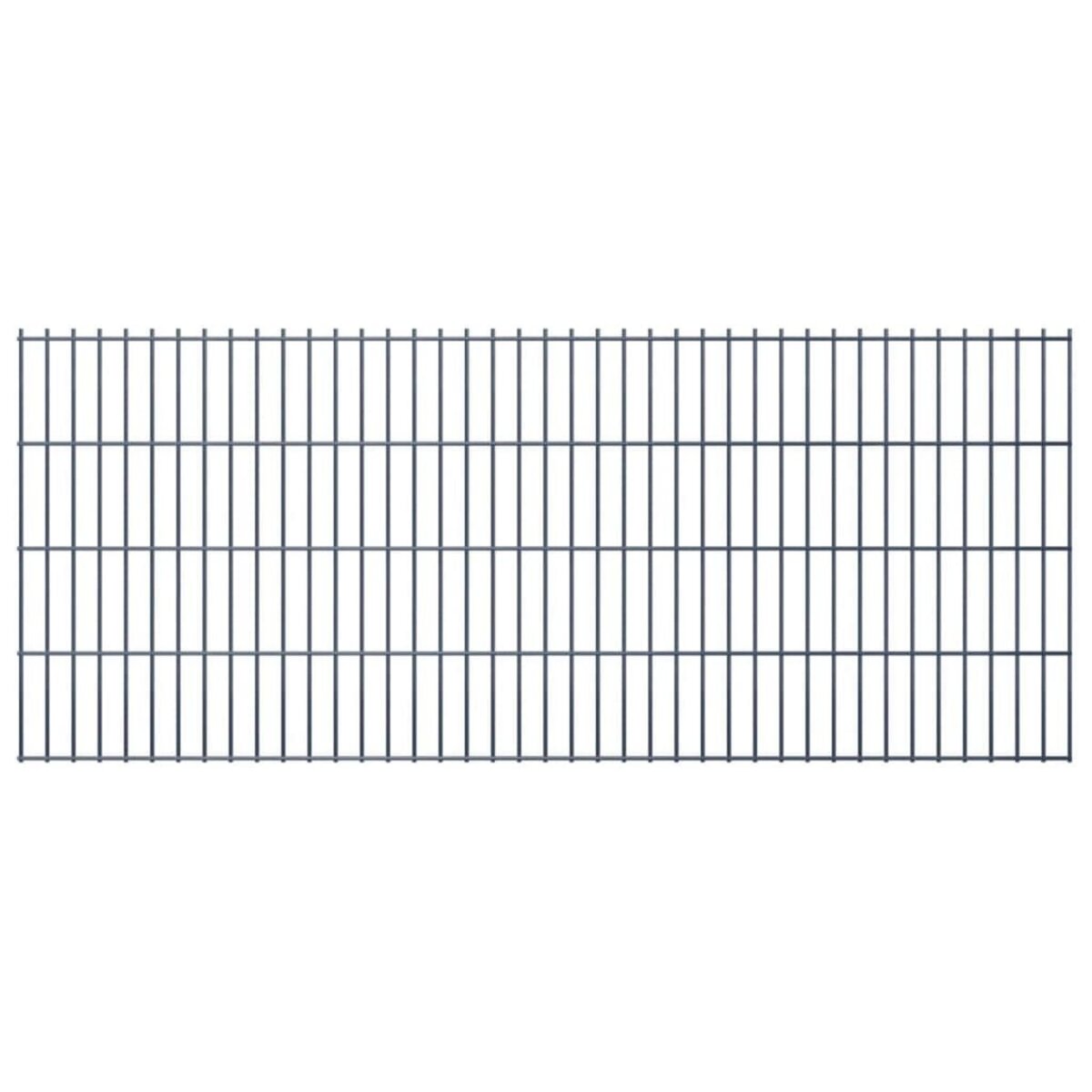 VIDAXL Panneaux de cloture de jardin 2D 2,008x0,83 m 16 m total Gris