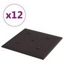 Voir la diapositive 2 : VIDAXL Panneaux muraux 12 pcs Noir 30x30 cm Similicuir 1,08 m²