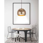 Voir la diapositive 2 : Paris Prix Lampe Suspension Design  Fabricia  27cm Or
