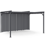 Voir la diapositive 1 : ID MARKET Pergola édition collector persiennes verticales toit rétractable 3x4 M 4 pans modulables gris anthracite