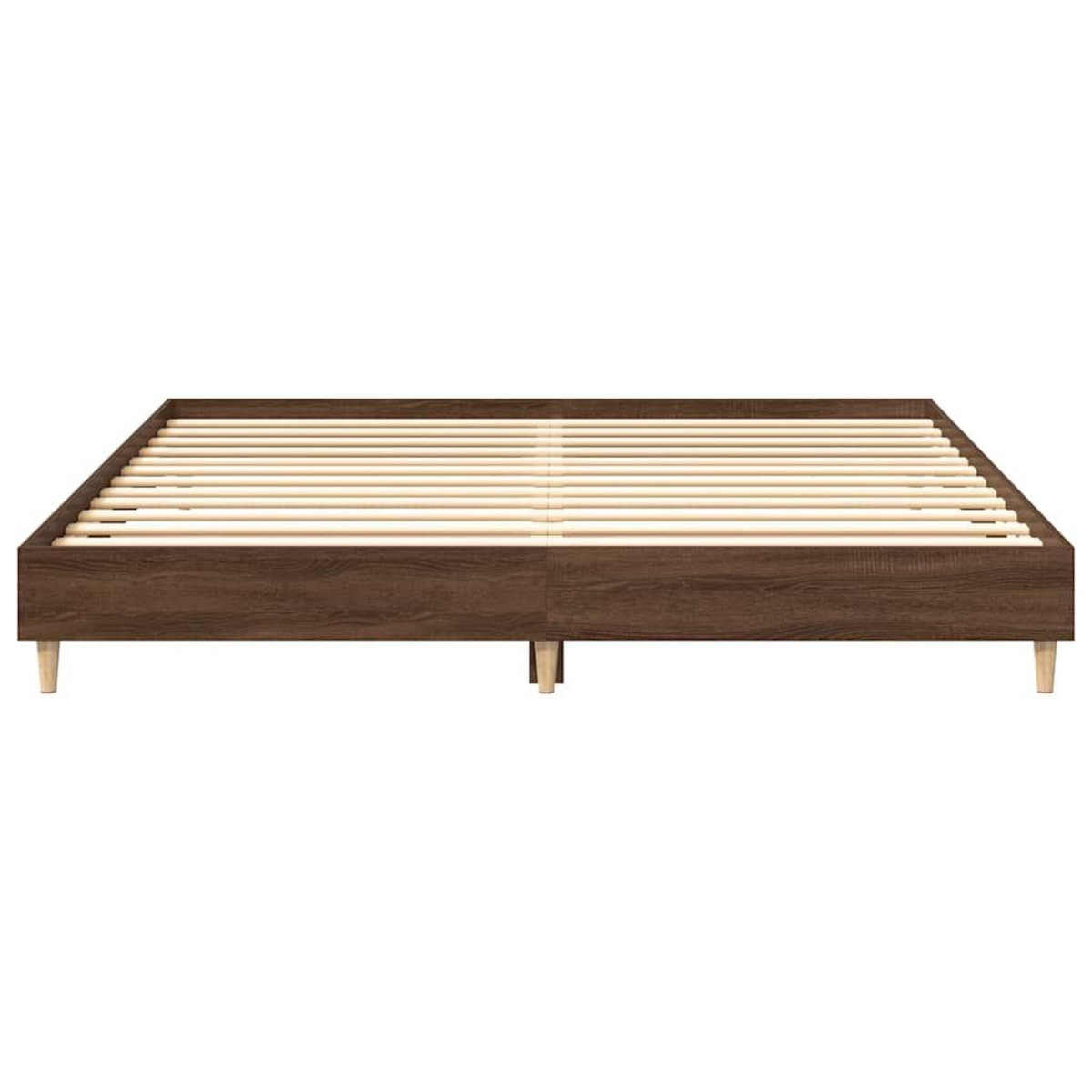 VIDAXL Cadre de lit sans matelas chene marron 160x200 cm