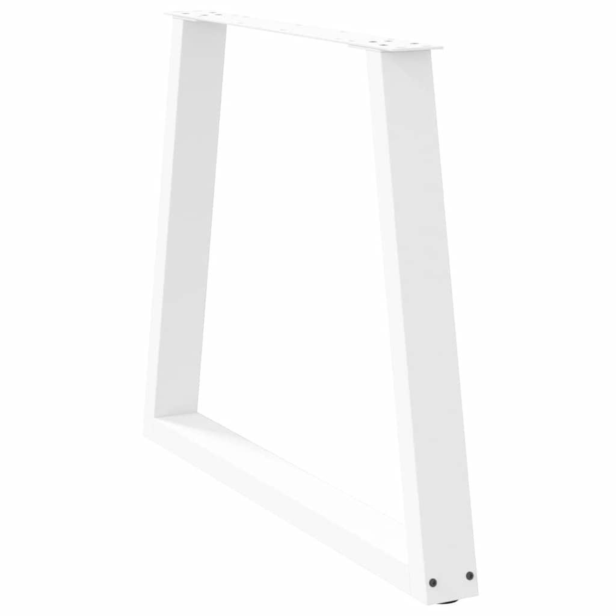Voir la diapositive 4 : VIDAXL Pieds de table a manger forme de V 2 pcs blanc 80x(72-73,3) cm