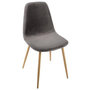 Voir la diapositive 2 : ATMOSPHERA Lot de 4 Chaises en Velours  Roka  85cm Gris