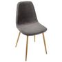 Voir la diapositive 2 : ATMOSPHERA Lot de 4 Chaises en Velours  Roka  85cm Gris